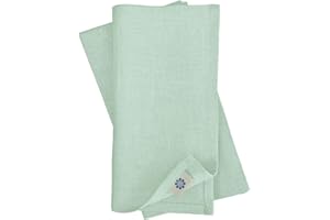 Linen & Cotton Tovaglioli di Stoffa Colorati Hygge Set di 4 - 100% Lino, Blu Chiaro (45 x 45 cm) Tovaglioli da Tavola per Cucina Tavolo da Pranzo Tovaglioli Natalizi per Feste Ristorante Tessuto