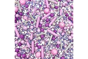 OH SO GLITTER Luxury Purple sprinkles silver pink white lilac pastel sprinkles for cupcake cookies cake toppers pearls chocolate balls metallic pearls cupcakes rods 100s 1000s PRETTY PURPLE