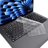 NovStrap Apple MacBook Air 15 in&ccedil; M2 M3 M4 M5 (A2941 A3114 A3241 A3448) ile Uyumlu T&uuml;rk&ccedil;e Q Şeffaf Silikon Klavye Koruyucu Kı