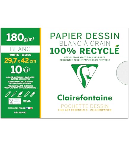 Pochette De Papier Dessin - 12 Feuilles Couleurs Vives - 24x32