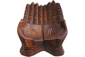 SabelAX Vaciabolsillos Recibidor, Bandeja para dejar Llaves, Telefono, Dinero, Bandeja para joyas, Expositor de Tarjetas de Visita, Figura con forma de Manos. (22)