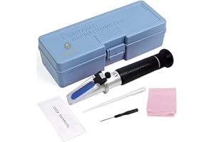 SunGrow Aquarium Refractometer, 7.6 Inches, Measure Salinity of Water, Remarkable Accuracy, Includes Calibration Tool, Ensures Overall Health of Plant and Marine Life, Easy and Clear Reading