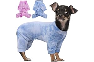 Hjumarayan Hundepullover, OP Body Hund Stretch Body für Hund nach OP mit Beinen Hundebody nach Kastration Rüde Hunde Body Operation Hündin, Schlafanzug Hunde Pyjama Blau XS