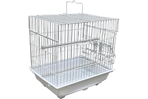 WUNDAPETS Portable Bird Cage Carrier for Small Birds - Budgie, Canary, Finch Travel Crate
