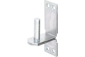 GAH-Alberts 311353 bracket on plate | in designs with DI or DII hooks | yellow galvanised | Backset diameter 10 mm | Plate 90 x 30 mm