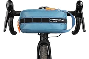 ENJOHOS Torba na kierownicę rowerową, przednia torba rowerowa z systemem Molle, wielofunkcyjna torba na ramę rowerową z paskiem na ramię, wodoodporne torby rowerowe na rower, motocykl/granatowa