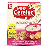 Nestlé CERELAC Fortified Baby Cereal with Milk, Multigrain & Fruits – From 12 Months, 300g BIB Pack