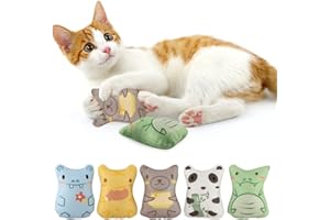 ALLLEEGAY Catnip Mascota de Juguete, 5 Piezas Hierba Gatera Juguete, Juguete Felpa Catnip, Juguete Interactivo Masticable Anti-Mordida para Gatos, 5 Lindos Estilos Diferentes Adecuados para Todos los Gatos (B)