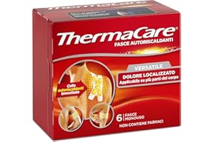 ThermaCare Versátiles bandas autocalentantes de calor terapéutico para dolor localizado, 8 horas de calor constante, 6 bandas desechables