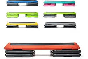 K KEFL SPORTS KEFL Aerobic Exercise Step, Adjustable non-slip 3 heights 10cm,15cm,20cm, For Home Exercise Workout Cardio, Stamina and Resistance Training