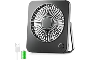 OUILA Mini ventilador usb portatil 3 en 1, con 2600mAh bateria recargable, silencioso potente 3 velocidades, pequeño para camping, escritorio, biblioteca, hogar, escuela y oficina