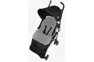 FOR YOUR LITTLE ONE Footmuff/Cosy Toes Compatible with Maclaren Mark II Stroller Pushchair Dolphin Grey