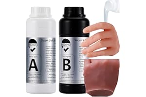 BBDINO Super Soft Silicone Rubber 00-30 Liquid Platinum Silicone Rubber Extremly Flesh Like, N.W. 2.2 Lbs, Ideal for Making Professional Silicone Masks/Reborn Baby Dolls/Prosthetic & Cushioning etc.