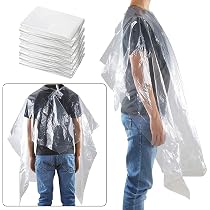 Fripac-Medis Einmal-Frisierumhänge (100 Stück) – Transparent, Geprägt, 140x100 Cm, Zum Binden