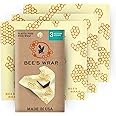 Bee’s Wrap Set of 3 Wraps - Medium (25 x 28 cm), Beige