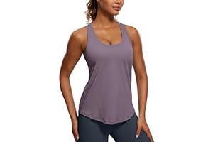 CRZ YOGA Damen Sport Tank Top Racerback Fitness Gym Top Baumwolle Oberteile Locker Atmungsaktiv Ärmellos Tops