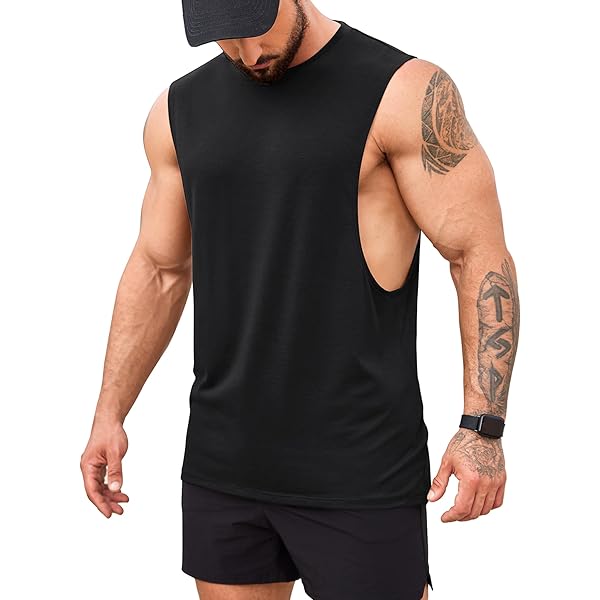 COOFANDY Tanktop voor heren, verpakking van 3 stuks, mouwloze onderhemden, spiershirts, atletische okseloverhemden, klassieke ronde hals, zwart/legergroen/grijs, S