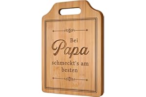 Giftasy Papa Geschenk Geburtstag - Graviertes Bambus Schneidebrett, Geschenke für Papa, Papa Geburtstagsgeschenk, Papa Geschenk Weihnachten, Weihnachtsgeschenke für Papa, Vater