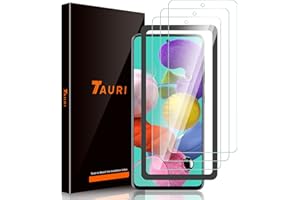 TAURI 3-pak zaprojektowanych dla Samsung Galaxy A51 hartowane szkło ochronne na ekran z pomocą pozycjonowania, twardość 9H, bez pęcherzyków powietrza, odporne na zarysowania, HD przezroczyste