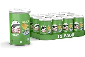 Pringles Sour Cream & Onion | Croccante Snack Salato | 12 Confezioni da 70g (12 x 70g)