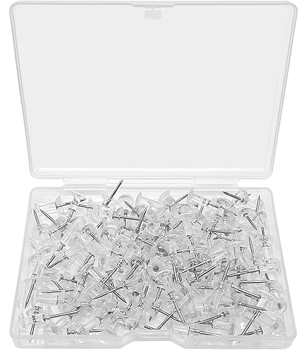 Hibmisy 135 Pezzi Puntine In Legno, 6 Stili Di Puntine Da Disegno Puntine Per Lavagna Sughero Puntine Per Legno, A0064