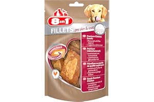 8In1 Fillets Pro Skin&Coat Smakołyki dla Psów, Kurczak, 80 g
