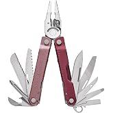 Leatherman Rebar Multitool, Stainless Steel, Heather Cranberry | 17 DIY &amp; Camping Tools