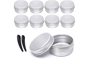 GAUATO 9 Stück Aluminium Döschen 20ml, Cremedosen zum Befüllen mit Deckel, Leer Rund Lippenbalsam Behälter Reise Salbentiegel, Salbendosen Kleine Tiegel für Lotion, Creme, Mini-Kerzen, Kosmetik