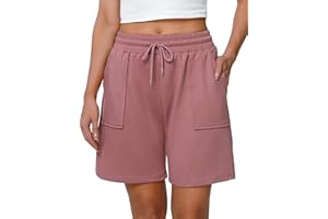 Marvmys Womens Running Shorts Casual Lounge Bottoms Gym Shorts Ladies Soft Cycling Short High Waist Athletic Sweat Jogging Sport Workout Hiking Fashion with Big Pockets