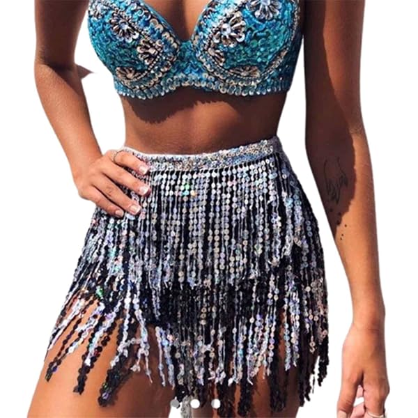 Costume De Danse Du Ventre Femme – Corset Brillant Avec Franges, Strass Et Armatures, Bustier Push-up