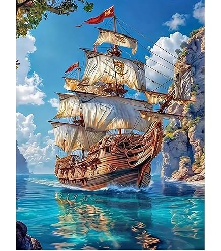 YSCOLOR Diamond Painting 5D Diamant Peinture Complètement Icônes Diamant Broderie Noir Blanc Yeux Complet Rond Forets Cristal Strass Mosaïque Kits Rose 30X40Cm