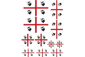 Daged FS Lot de 11 autocollants autocollants pour drapeaux de la Sardaigne - Pour voiture, moto, motard, bureau