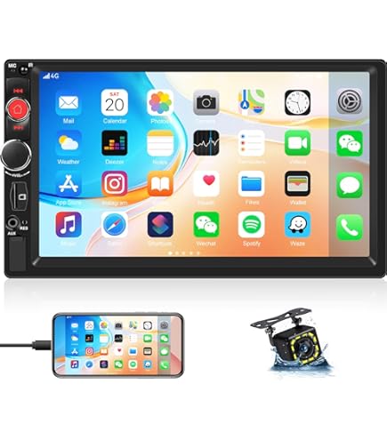 2 64G] Inefala - Estéreo de auto doble DIN Android de 9.5