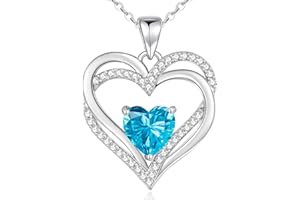 CDE Collana Donna Argento 925, Collana Cuore Regalo Gioielli Donna per Mogile/Sorella/Amiche, Regalo Donna Anniversario Compleanno Festa della Mamma Valentin’s Day Natale Laurea Regali di Natale