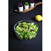 Porselen Diyarı Modern Cam Salata Tabağı 20 Cm &Ccedil;ok Ama&ccedil;lı Yuvarlak Sunum ve Servis Kasesi 1 Adet