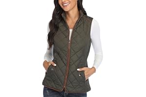 Wudodo Gilet Duvet Femme Ultra Chaud Veste sans Manche Col Roulé Grande Taille Hiver Doudoune