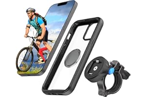 SPORTLINK Soporte Movil Bicicleta Moto para iPhone 13 Pro - Antivibracion Suporte Telefono Manillar MTB/Btt/Scooter/Patinete/Bici Electrica/Carretera/Motocicleta Metal Bike Phone Holder Antirrobo
