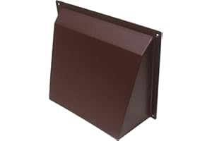 SMARTHOME 9" x 9" Brown Air Brick Hooded Cowl Cover Surface Mounted for Openings Air Bricks, Grilles & Air Vents