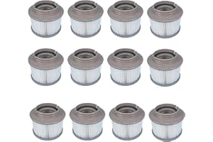 Mscomft MSPA Filterkartuschen für alle Modelle von, Spas, Swimming Pools, Filterkartuschen mit Netz für MSpa, Spas, Bubble Spa(12 Stück)