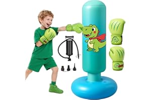 FOHIL Worek bokserski dla dzieci, 120 cm, worek bokserski z rękawicami dla dzieci od 3 do 8 lat, karate i Taekwondo, prezent dla dzieci