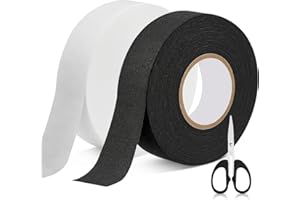 BSTDAYEVER Cinta de Hockey Cinta para Palo de Hockey Cintas Adhesiva Hockeys Autoadhesivas 2 Rollos 2.5cmx25m Cintas de Stick Hockeys Antideslizante para Agarre Bádminton Raqueta Tenis Golf Ping