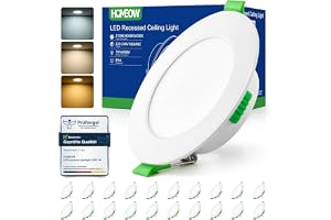 HOMEOW Set med 20 infällda LED-spotlights, 230 V, 7 W, varmvit neutral vit, kall vit, LED-spotlights 230 V, 75 mm – 90 mm hål
