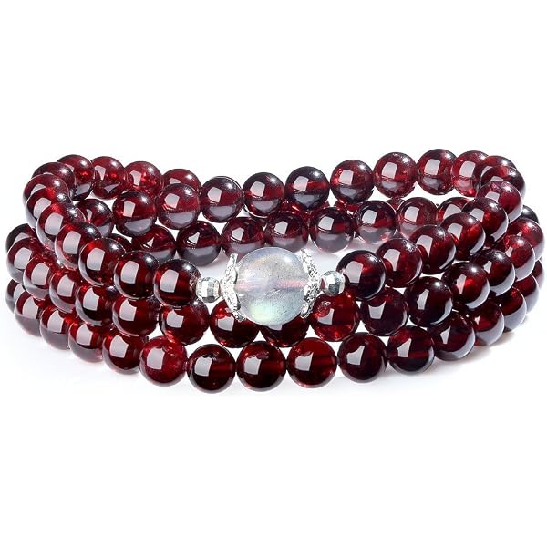 Collier Grenat Naturel Taddart Minerals - Pierre Précieuse Rouge Brun 45 Cm Fait Main