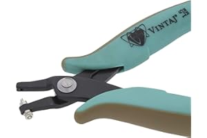 Vintaj The Beadsmith Tools - Alicates perforadores de Metal de 1,5 mm con Protector de calibrador – CREA Agujeros limpios – para Chapa de Calibre 22 o más Delgada – No está diseñado para Metal más