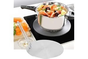 Rehomy Piastra per diffusore di calore in acciaio inox diffusore di calore a induzione adattatore convertitore piastra elettrica a gas (24cm)