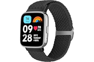 BTTNG Plecione elastyczne opaski kompatybilne z Xiaomi Redmi Watch 3 Active dla kobiet i mężczyzn, 1 szt. plecionych elastycznych bransoletek Solo Loop Sports Breathable do Redmi Watch 3 Active.
