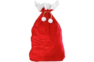 W WIDMANN MILANO Party Fashion - 1561X - Worek Mikołaja, aksamitny, 60 x 100 cm, czerwono-biały, Święty Mikolaj, worek, dodatek, motto imprezy, karnawał, Boże Narodzenie