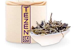 ‎TEZEN Bai Mu Dan Weißer Bio Tee aus China | Premium chinesischer Tee (Bio) aus Fuding, Fujian (80g)