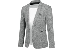 Allthemen Blazer Homme Un Bouton Slim Fit Veste de Costume Casual Elégant Formel pour Mariage