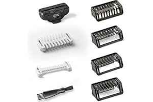 Flintronic Peines Compatible con Philips, Peines Guía 1/2/3/5mm y Tapa Protectora, Accesorio de Peine de Repuesto para Cortadora de Pelo Philips, para One Blade QP2824 QP2734 QP25XX QP26XX QP65XX